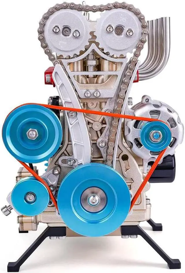 Alt view image 5 of 6 - Model Kit 4-Cylinder Diecast Engine Model Kit by Motor City Classics
