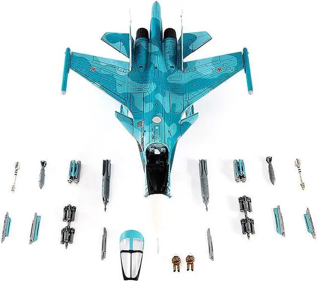 Alt view image 4 of 6 - Sukhoi Su-34 Fullback Bomber Aircraft "Ukraine War" (2022) Russian Air Force 1/72 Diecast Model by JC Wings
