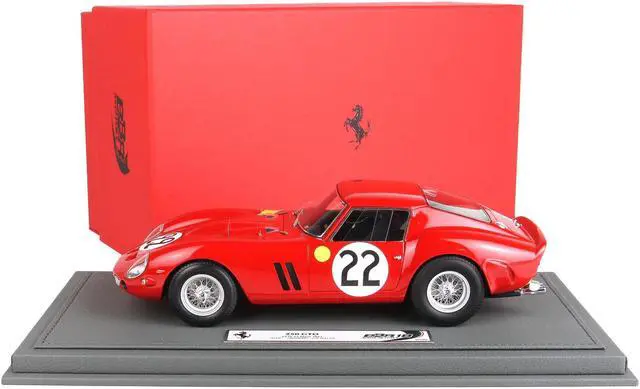 Main image of Ferrari 250 GTO #22  Dernier -  Blaton Rosso Corsa Red 3rd Place 24H Le Mans 1962 Ltd Ed 200 pcs 1/18 Diecast Model Car by BBR