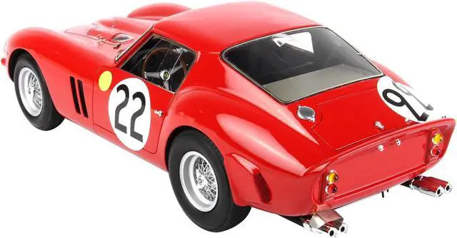 Alt view image 5 of 6 - Ferrari 250 GTO #22  Dernier -  Blaton Rosso Corsa Red 3rd Place 24H Le Mans 1962 Ltd Ed 200 pcs 1/18 Diecast Model Car by BBR