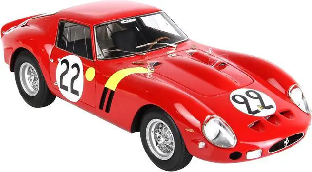 Alt view image 2 of 6 - Ferrari 250 GTO #22  Dernier -  Blaton Rosso Corsa Red 3rd Place 24H Le Mans 1962 Ltd Ed 200 pcs 1/18 Diecast Model Car by BBR