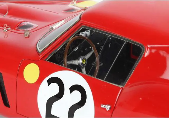 Alt view image 3 of 6 - Ferrari 250 GTO #22  Dernier -  Blaton Rosso Corsa Red 3rd Place 24H Le Mans 1962 Ltd Ed 200 pcs 1/18 Diecast Model Car by BBR