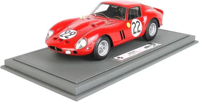 Alt view image 6 of 6 - Ferrari 250 GTO #22  Dernier -  Blaton Rosso Corsa Red 3rd Place 24H Le Mans 1962 Ltd Ed 200 pcs 1/18 Diecast Model Car by BBR