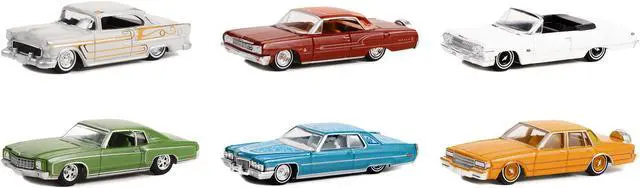 Alt view image 2 of 3 - "California Lowriders" Set of 6 pieces Series 2 1/64 Die Cast Model Cars by Greenlight