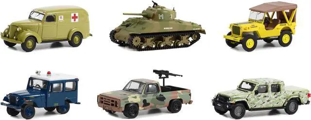 Alt view image 2 of 3 - "Battalion 64" Set of 6 pieces Series 3 1/64 Diecast Models by Greenlight