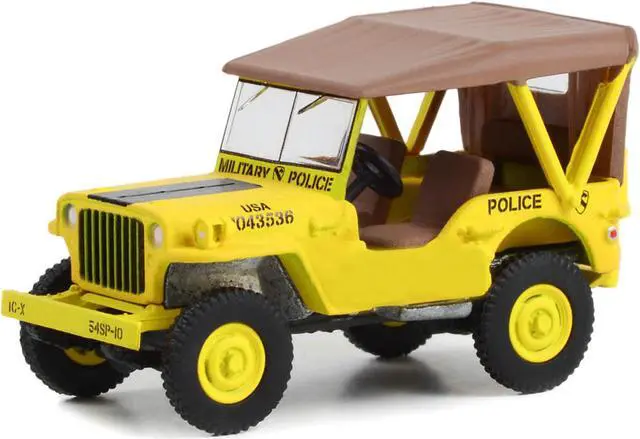 Alt view image 2 of 3 - 1949 Willys Jeep MB U.S. Army "545th Military Police Company Camp Drake, Japan Training Camp" Yellow 1/64 Diecast Model Car by Greenlight