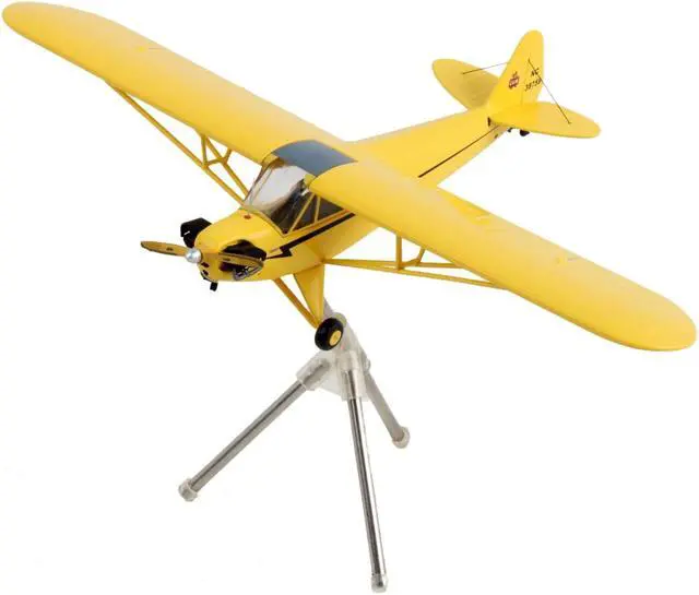Alt view image 2 of 8 - Piper J-3 Cub Light Aircraft Yellow w/Black Stripes "Gemini General Aviation" Series 1/72 Diecast Model Airplane by GeminiJets