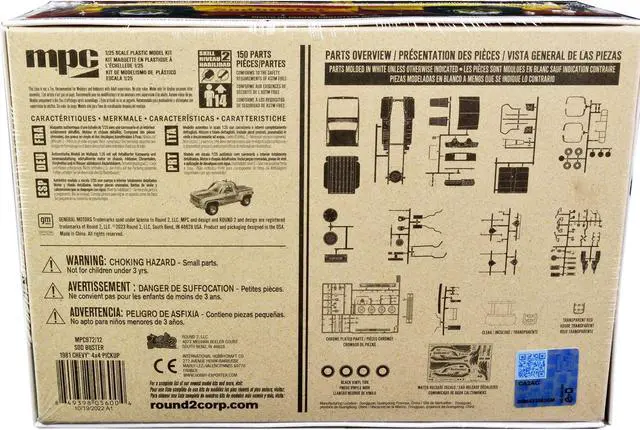 Alt view image 4 of 8 - Skill 2 Model Kit 1981 Chevrolet 4x4 Stepside Pickup Truck "Sod Buster" 1/25 Scale Model by MPC