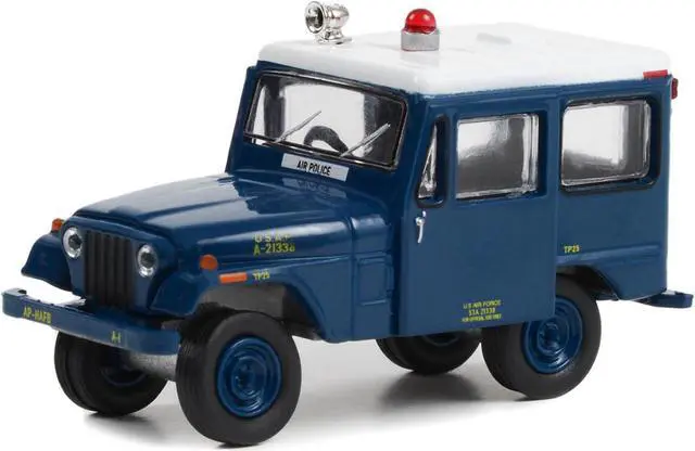 Alt view image 2 of 3 - 1971 Jeep DJ-5 "U.S. Air Force Air Police" Blue with White Top "Battalion 64" Series 3 1/64 Diecast Model Car by Greenlight