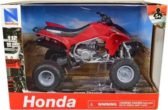 Alt view image 3 of 3 - Honda TRX 450R ATV Red 1/12 Diecast Motorcycle Model by New Ray