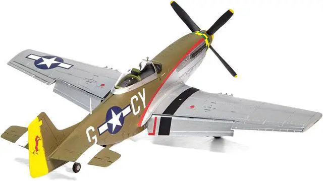 Alt view image 3 of 4 - Level 2 Model Kit North American P-51D Mustang Fighter Aircraft with 2 Scheme Options 1/48 Plastic Model Kit by Airfix