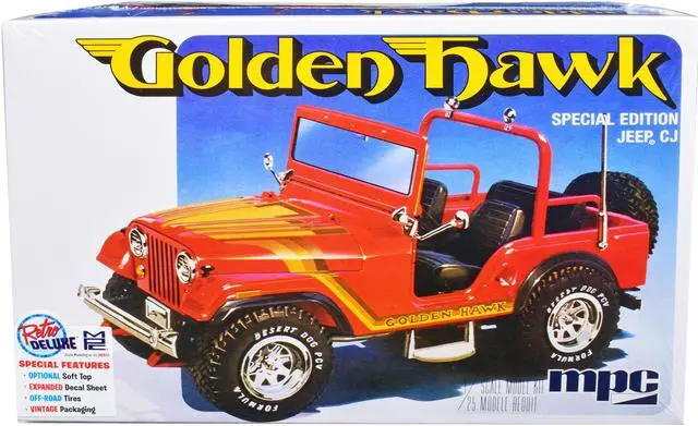 Main image of Skill 2 Model Kit 1981 Jeep CJ5 Golden Hawk 1/25 Scale Model Car by MPC