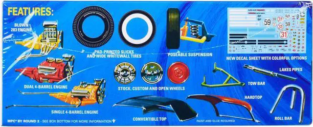 Alt view image 2 of 4 - Skill 2 Model Kit 1960 Chevrolet Corvette 7-in-1 Kit 1/25 Scale Model by MPC