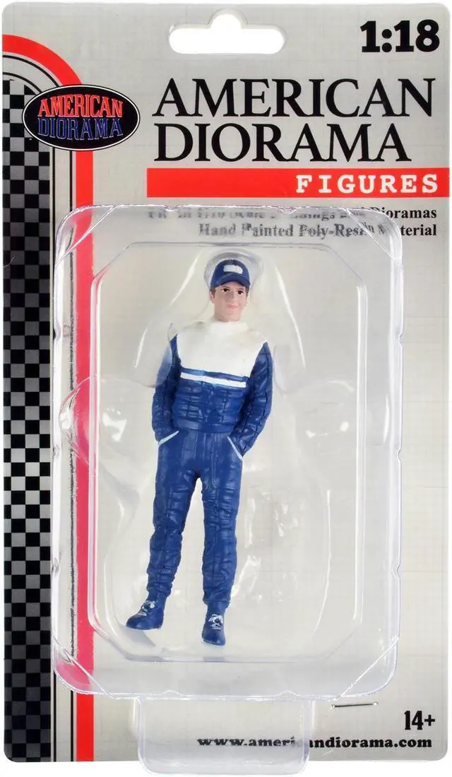 Alt view image 4 of 9 - "Racing Legends" 90's Figures A and B Set of 2 for 1/18 Scale Models by American Diorama