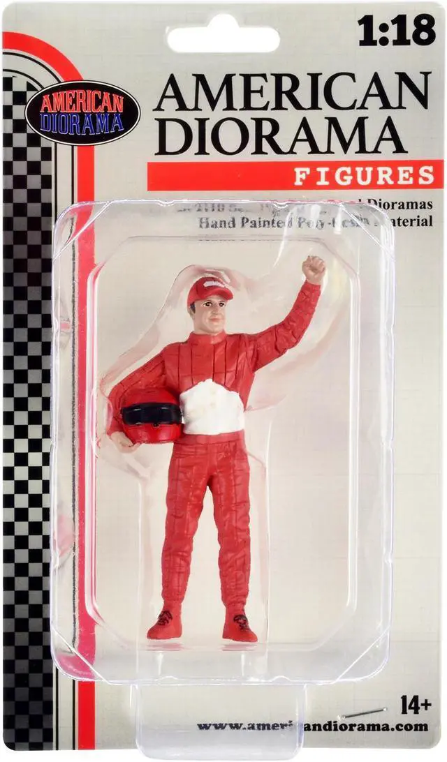 Alt view image 5 of 9 - "Racing Legends" 90's Figures A and B Set of 2 for 1/18 Scale Models by American Diorama