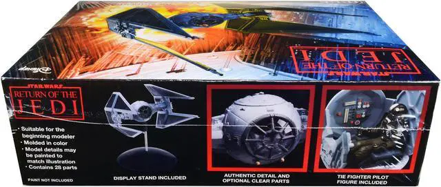 Alt view image 2 of 4 - Skill 2 Model Kit Tie Interceptor Spacecraft "Star Wars: Return of the Jedi" (1983) Movie 1/48 Scale Model by MPC