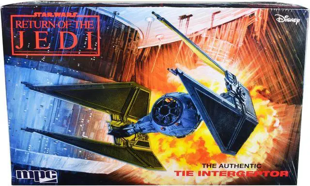 Main image of Skill 2 Model Kit Tie Interceptor Spacecraft "Star Wars: Return of the Jedi" (1983) Movie 1/48 Scale Model by MPC