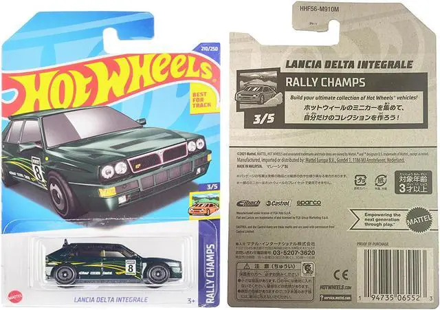 Alt view image 3 of 3 - Lancia Delta Integrale #8 Green Metallic with Graphics "Rally Champs" Series Diecast Model Car by Hot Wheels