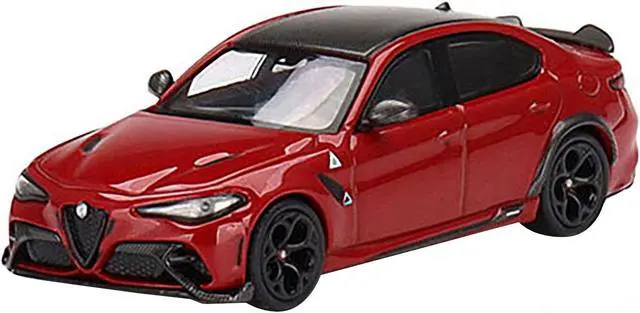 Alt view image 2 of 3 - Alfa Romeo Giulia GTA Rosso GTA Red with Carbon Top 1/64 Diecast Model Car by BBR