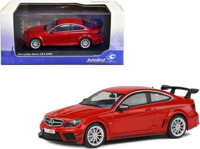 Main image of 2012 Mercedes-Benz C63 AMG Black Series Fire Opal Red 1/43 Diecast Model Car by Solido