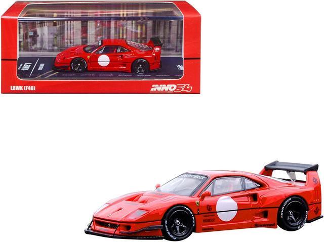 Main image of LBWK (Liberty Walk) F40 Red with Graphics 1/64 Diecast Model Car by Inno Models