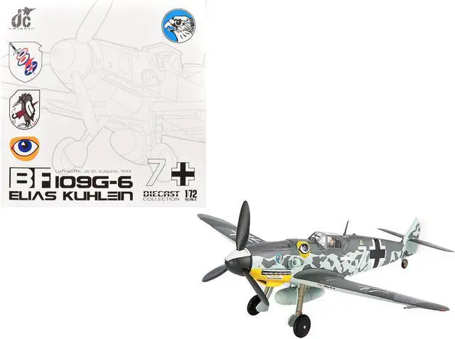 Main image of Messerschmitt BF 109G-6 Fighter Aircraft "JG 51, Bulgaria" (1944) German Luftwaffe 1/72 Die Cast Model by JC Wings