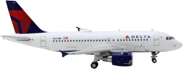 Alt view image 3 of 3 - Airbus A319 Commercial Aircraft "Delta Air Lines" White with Blue and Red Tail 1/400 Diecast Model Airplane by GeminiJets