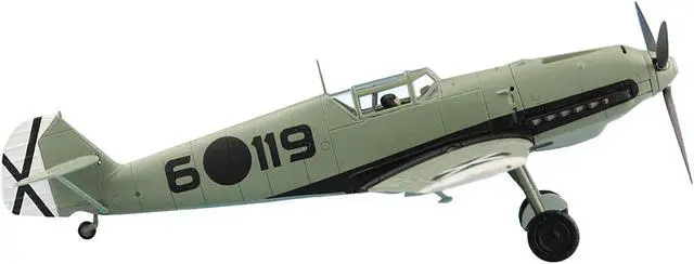 Alt view image 2 of 6 - Messerschmitt BF 109E-3 Fighter Aircraft "Spanish Civil War" (1939) "Air Power Series" 1/48 Diecast Model by Hobby Master