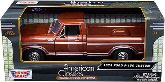 Alt view image 3 of 3 - 1979 Ford F-150 Pickup Truck Brown 1/24 Diecast Model Car by Motormax