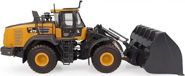 Alt view image 3 of 6 - Komatsu WA475-10 Wheel Loader Yellow with High Dump Bucket 1/50 Diecast Model by Universal Hobbies