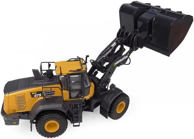 Alt view image 6 of 6 - Komatsu WA475-10 Wheel Loader Yellow with High Dump Bucket 1/50 Diecast Model by Universal Hobbies