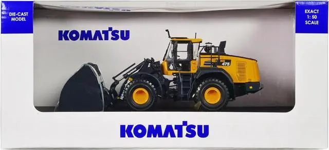 Main image of Komatsu WA475-10 Wheel Loader Yellow with High Dump Bucket 1/50 Diecast Model by Universal Hobbies