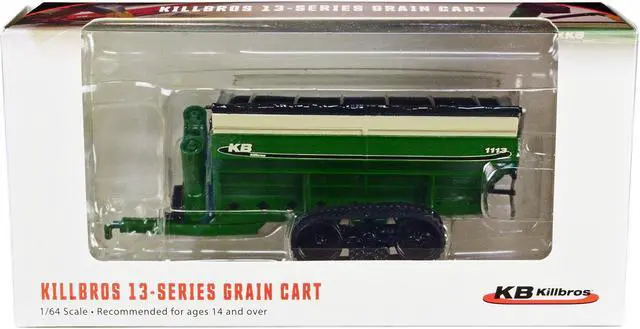 Alt view image 3 of 3 - Killbros 1113 Grain Cart with Tracks Green 1/64 Diecast Model by SpecCast