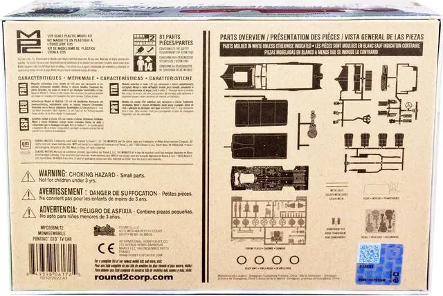 Alt view image 4 of 8 - Skill 2 Model Kit Monkeemobile "The Monkees" (1966-1968) TV Series 1/25 Scale Model Car by MPC