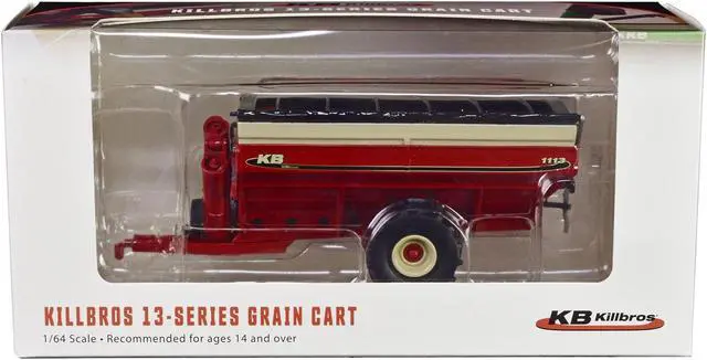 Alt view image 3 of 3 - Killbros 1113 Grain Cart with Flotation Tires Red 1/64 Diecast Model by SpecCast