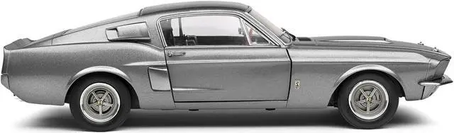 Alt view image 4 of 6 - 1967 Shelby GT500 Gray Metallic with Black Stripes 1/18 Diecast Model Car by Solido