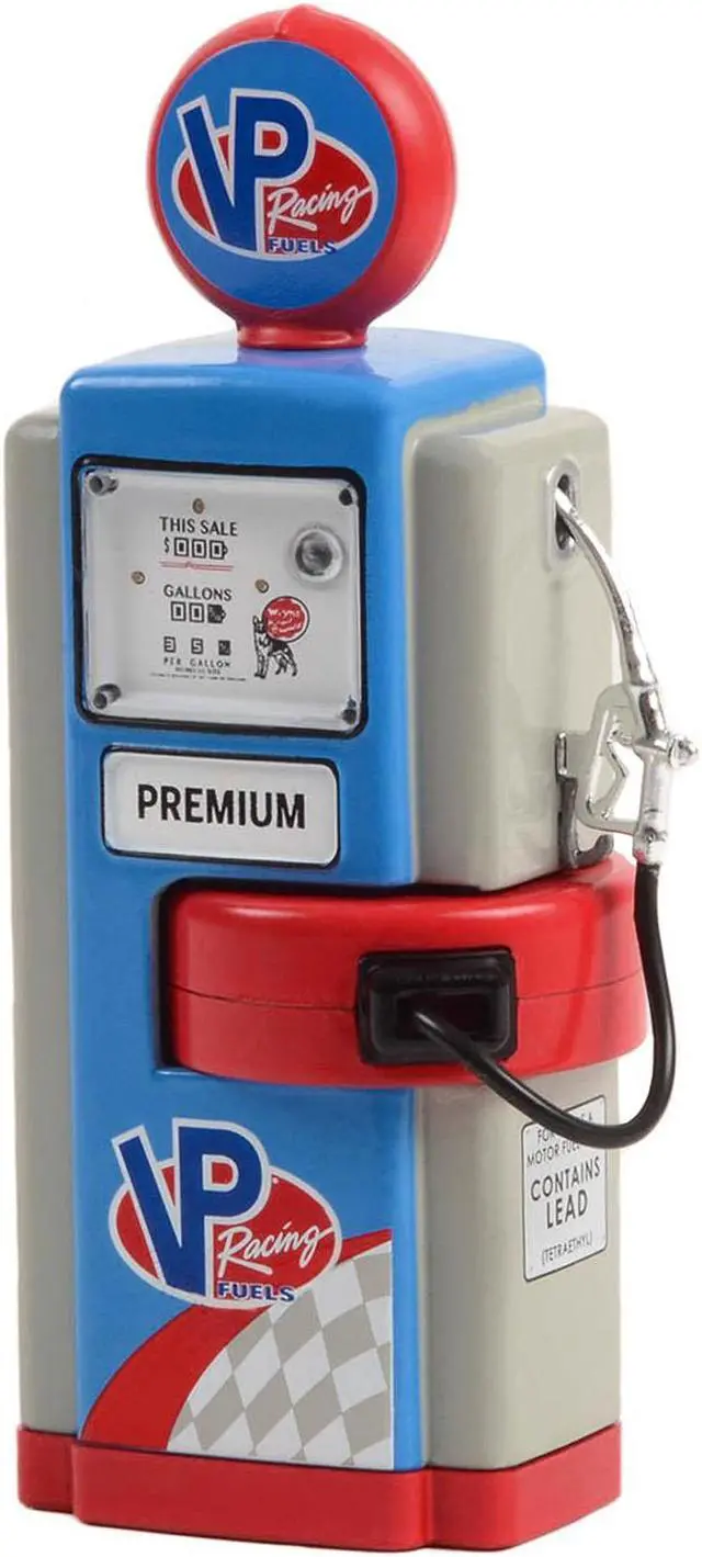 Alt view image 2 of 3 - 1948 Wayne 100-A Gas Pump "VP Racing Fuels" Blue and Gray "Vintage Gas Pumps" Series 13 1/18 Diecast Model by Greenlight