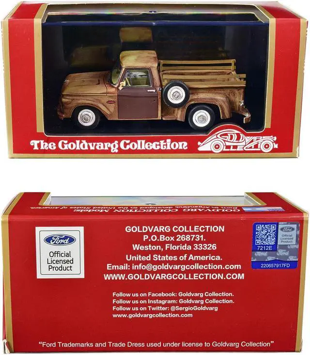 Alt view image 3 of 4 - 1965 Ford F-100 Stepside Pickup Truck Rusted "For Sale" Limited Edition to 220 pieces 1/43 Model Car by Goldvarg Collection