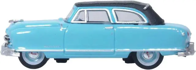 Alt view image 2 of 4 - 1950 Nash Rambler Custom Landau Convertible (Closed) Strato Blue with Black Top 1/87 (HO) Diecast Model Car by Oxford Diecast
