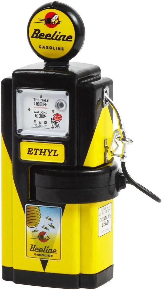 Alt view image 2 of 3 - 1948 Wayne 100-A Gas Pump "Beeline Gasoline" Yellow and Black "Vintage Gas Pumps" Series 12 1/18 Diecast Model by Greenlight