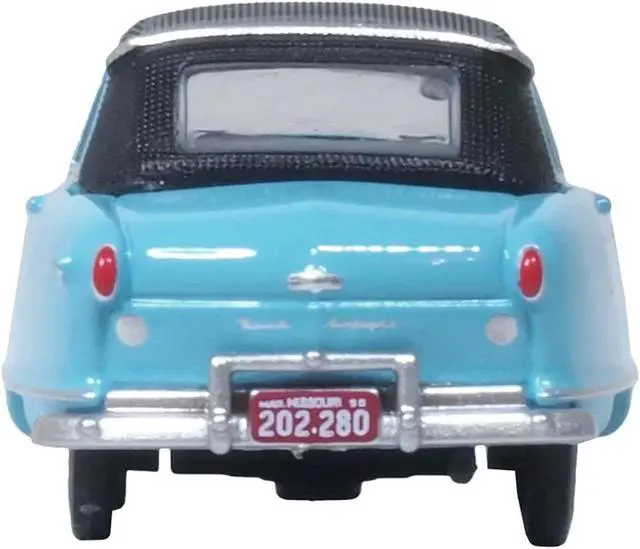 Alt view image 4 of 4 - 1950 Nash Rambler Custom Landau Convertible (Closed) Strato Blue with Black Top 1/87 (HO) Diecast Model Car by Oxford Diecast