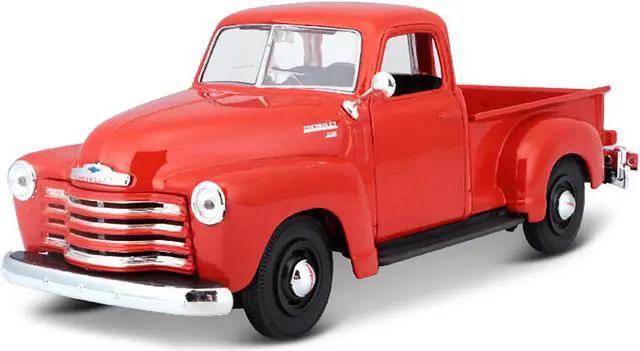Alt view image 2 of 3 - 1950 Chevrolet 3100 Pickup Truck Omaha Orange 1/25 Diecast  Model Car by Maisto