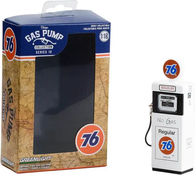 Alt view image 3 of 3 - 1951 Wayne 505 Gas Pump "Union 76 Regular Gasoline" White "Vintage Gas Pumps" Series 12 1/18 Diecast Model by Greenlight