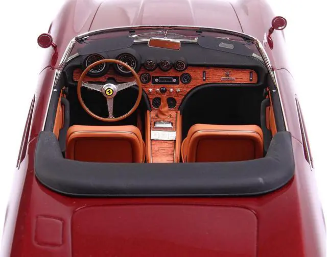 Alt view image 3 of 6 - 1966 Ferrari 365 California S/N 10077 Convertible Rosso Rubino Red Met. w/DISPLAY CASE Ltd Ed to 200 pcs 1/18 Model Car by BBR