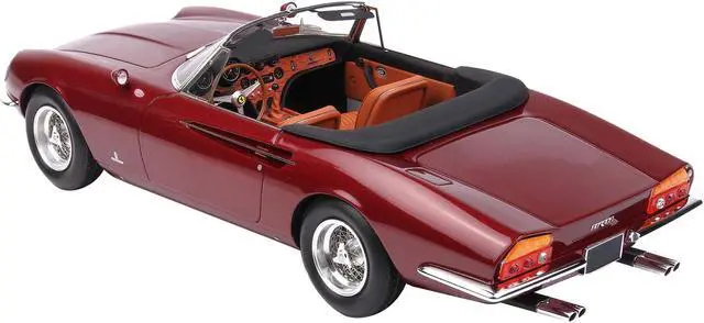 Alt view image 4 of 6 - 1966 Ferrari 365 California S/N 10077 Convertible Rosso Rubino Red Met. w/DISPLAY CASE Ltd Ed to 200 pcs 1/18 Model Car by BBR