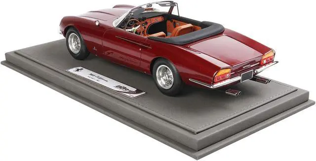 Alt view image 6 of 6 - 1966 Ferrari 365 California S/N 10077 Convertible Rosso Rubino Red Met. w/DISPLAY CASE Ltd Ed to 200 pcs 1/18 Model Car by BBR