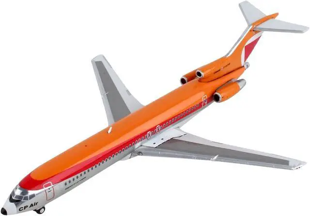 Alt view image 2 of 5 - Boeing 727-200 Commercial Aircraft "CP Air" Orange and Silver with Red Stripes 1/400 Diecast Model Airplane by GeminiJets