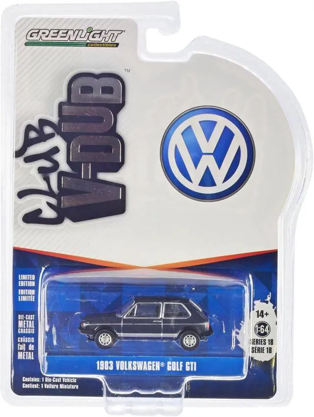Alt view image 3 of 3 - 1983 Volkswagen Golf GTi Helios Blue Metallic "Club Vee-Dub" Series 18 1/64 Diecast Model Car by Greenlight