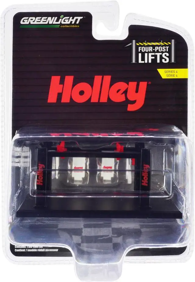 Alt view image 3 of 3 - Adjustable Four-Post Lift "Holley" Black "Four-Post Lifts" Series 4 1/64 Diecast Model by Greenlight