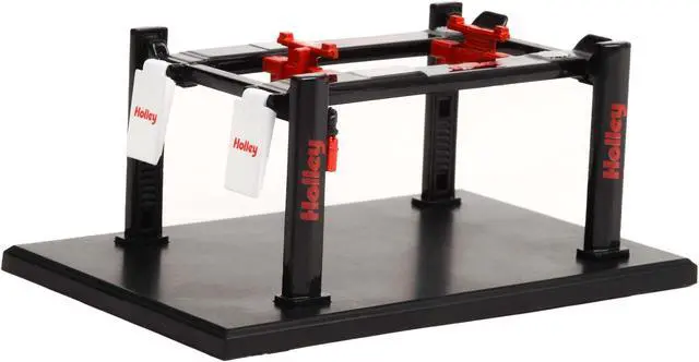 Alt view image 2 of 3 - Adjustable Four-Post Lift "Holley" Black "Four-Post Lifts" Series 4 1/64 Diecast Model by Greenlight